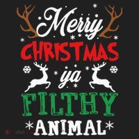 Merry Christmas Animal Filthy Ya Xmas Pajama Beanie thumb 2