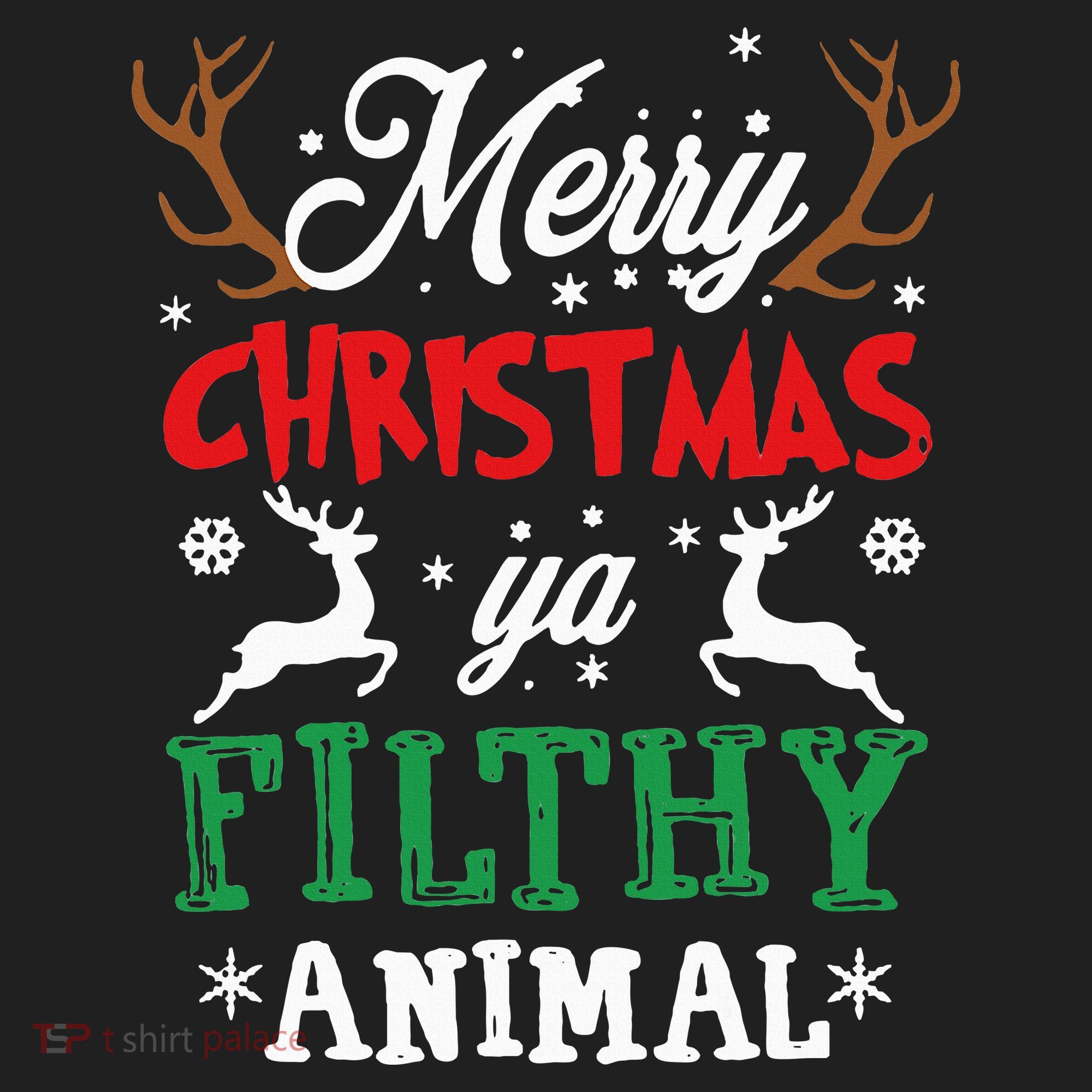 Merry Christmas Animal Filthy Ya Xmas Pajama Beanie