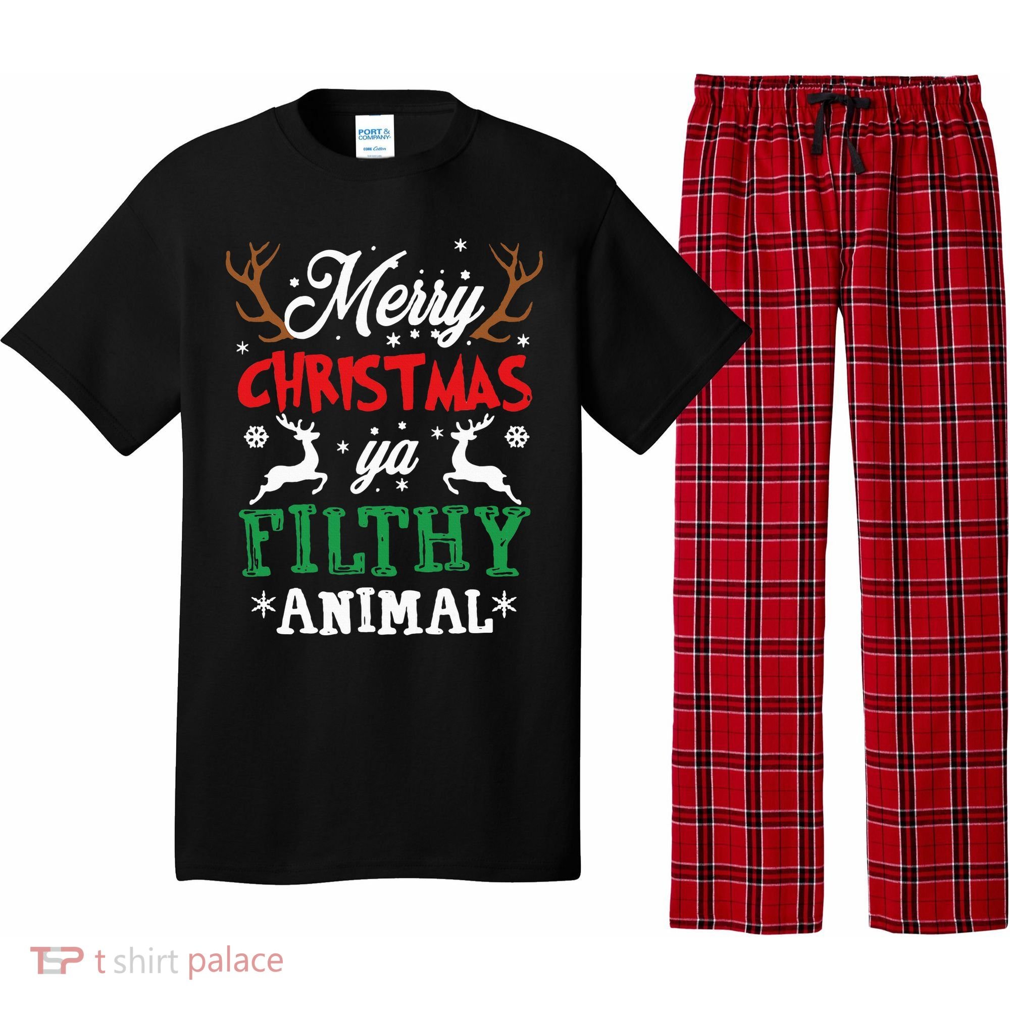 Merry Christmas Animal Filthy Ya Xmas Pajama Pajama Set