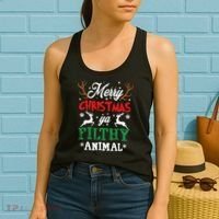Merry Christmas Animal Filthy Ya Xmas Pajama Women's Tank Top thumb 2