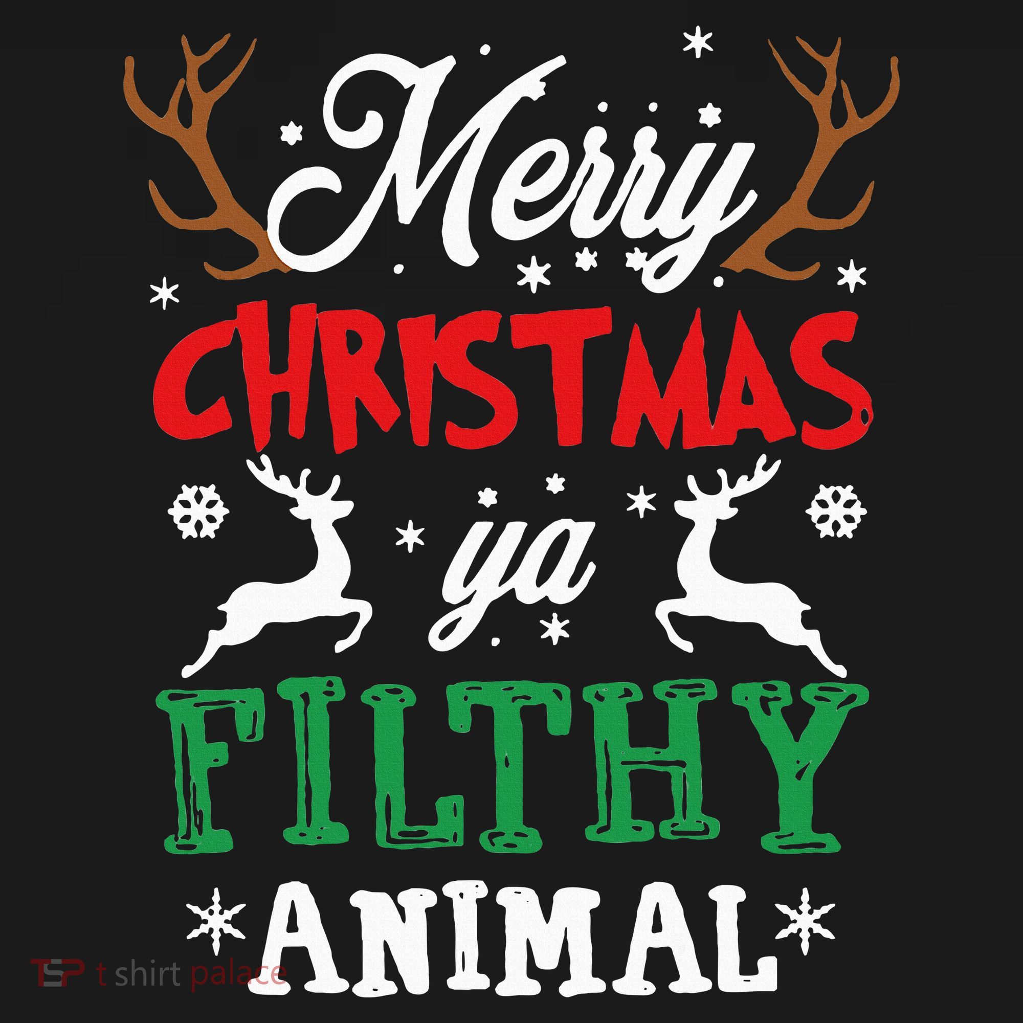 Merry Christmas Animal Filthy Ya Xmas Pajama Women's Tank Top
