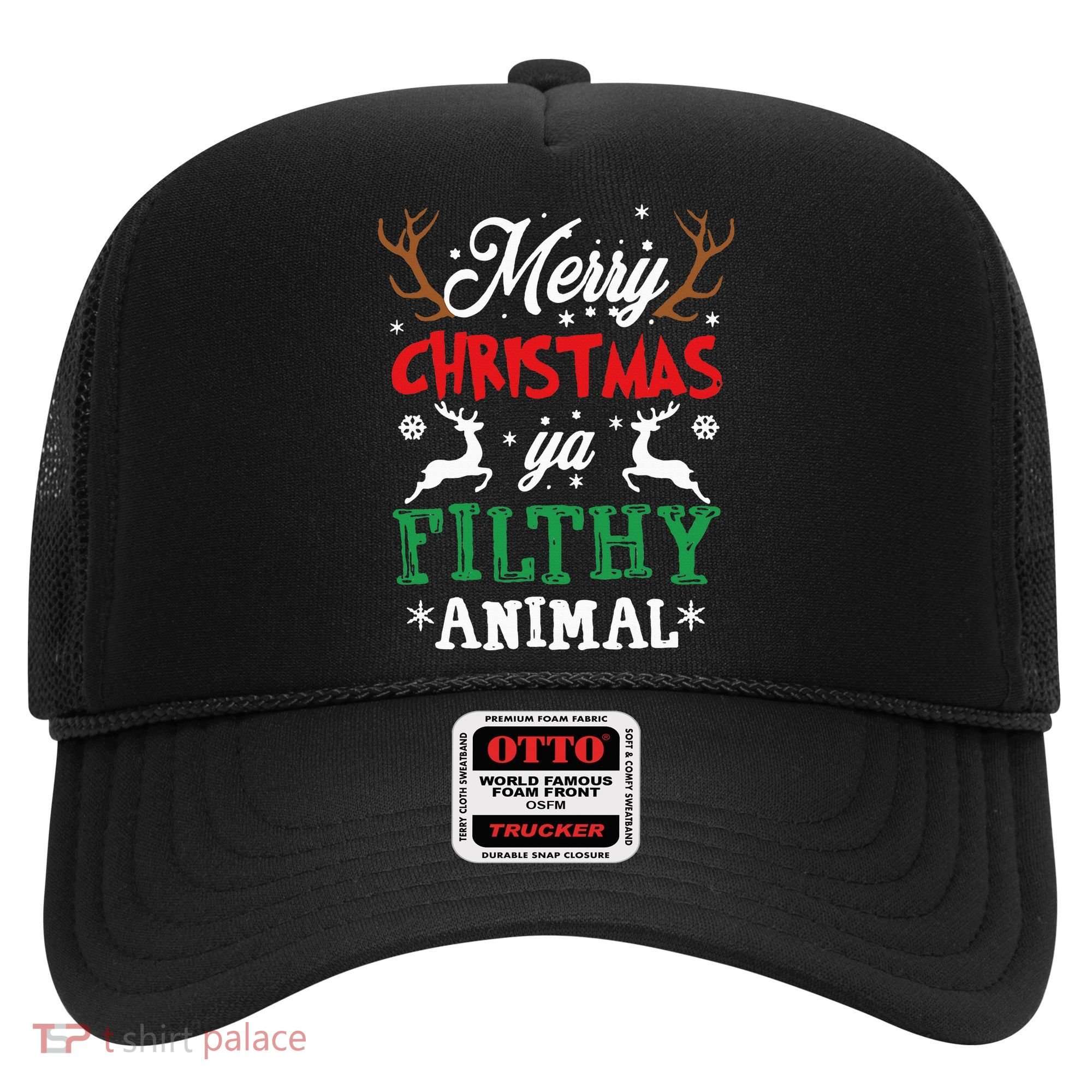 Merry Christmas Animal Filthy Ya Xmas Pajama Hat