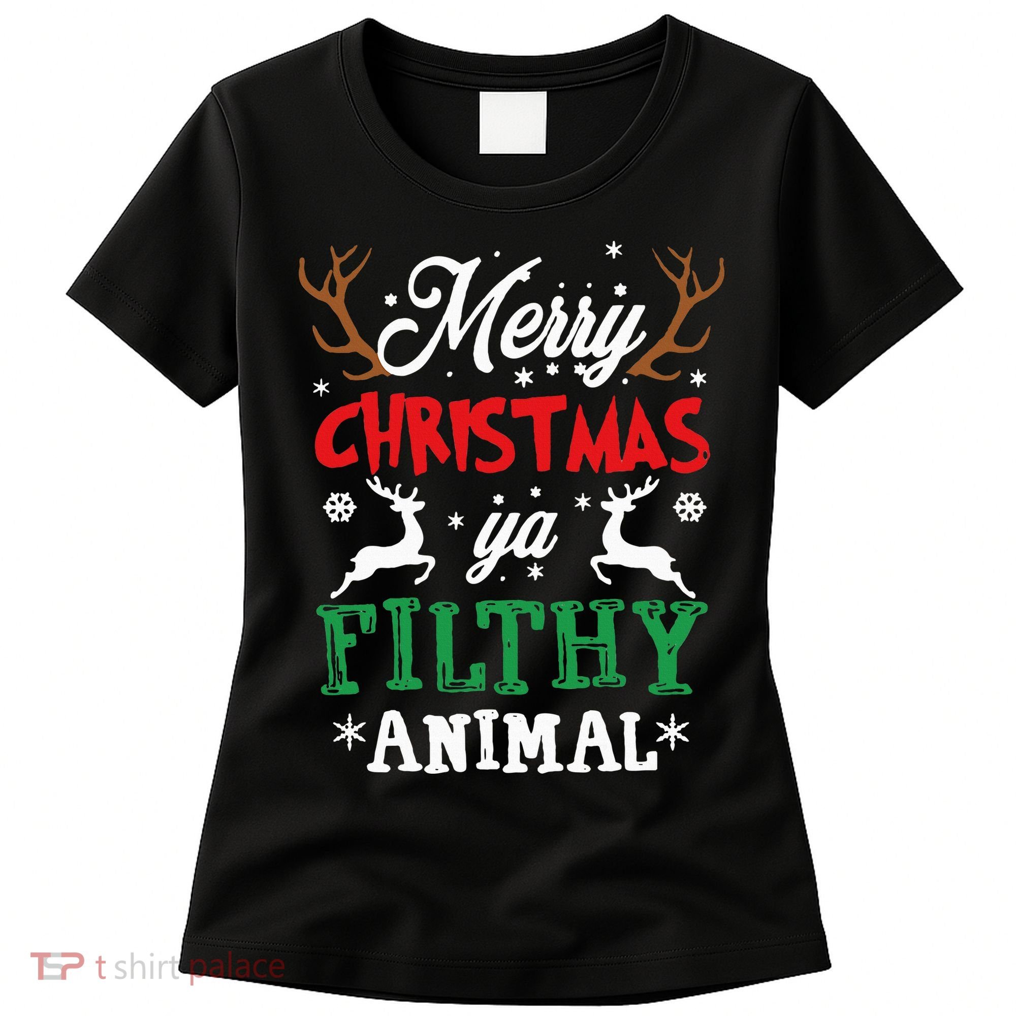 Merry Christmas Animal Filthy Ya Xmas Pajama Women's T-Shirt