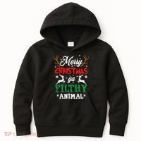 Merry Christmas Animal Filthy Ya Xmas Pajama Kids Hoodie thumb 0