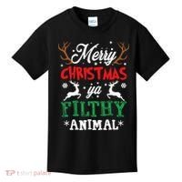 Merry Christmas Animal Filthy Ya Xmas Pajama Kids T-Shirt thumb 0