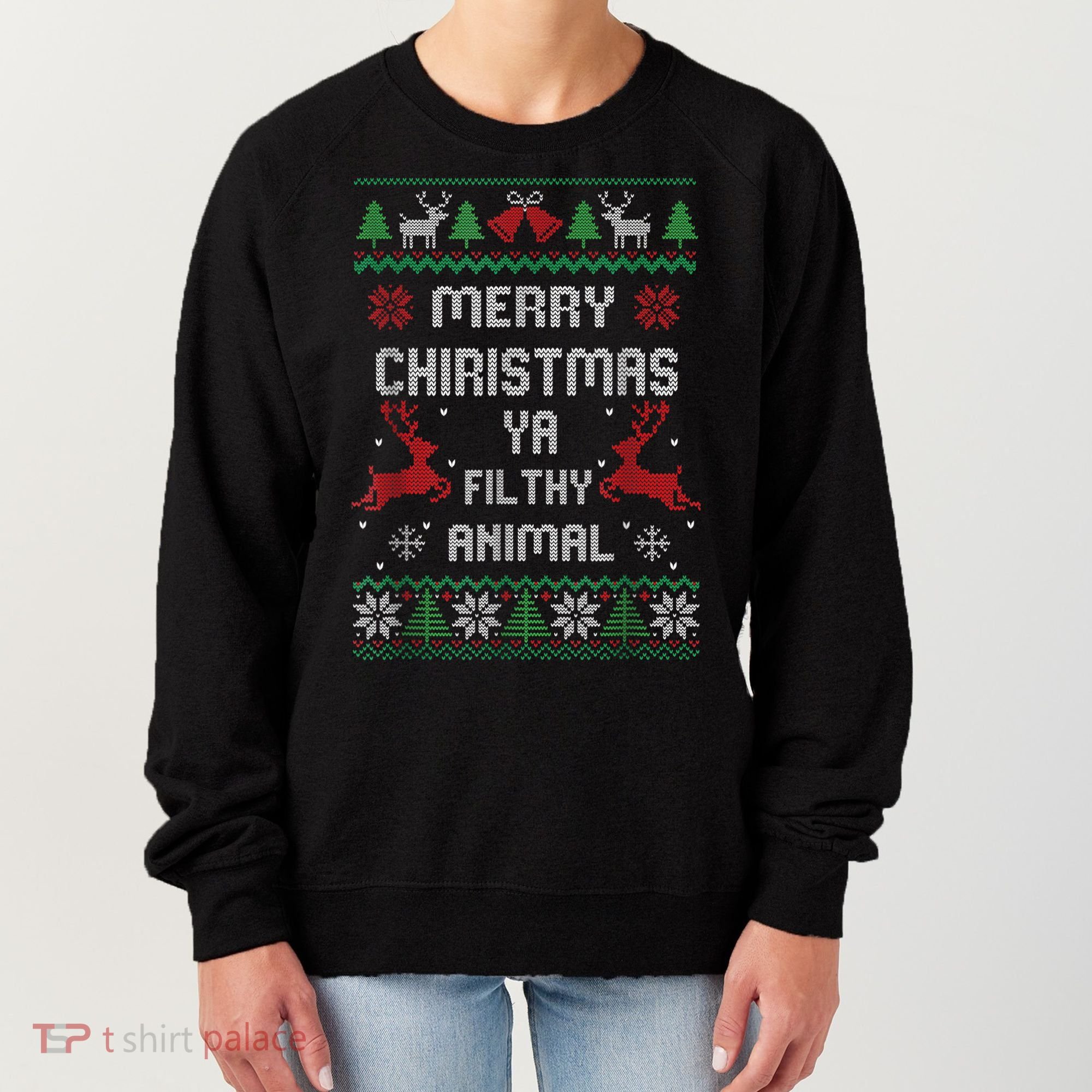 Merry Christmas Animal Filthy Ya Women's Sweatshirt