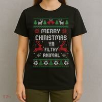 Merry Christmas Animal Filthy Ya T-Shirt thumb 4
