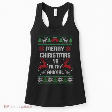 Merry Christmas Animal Filthy Ya Women's Tank Top