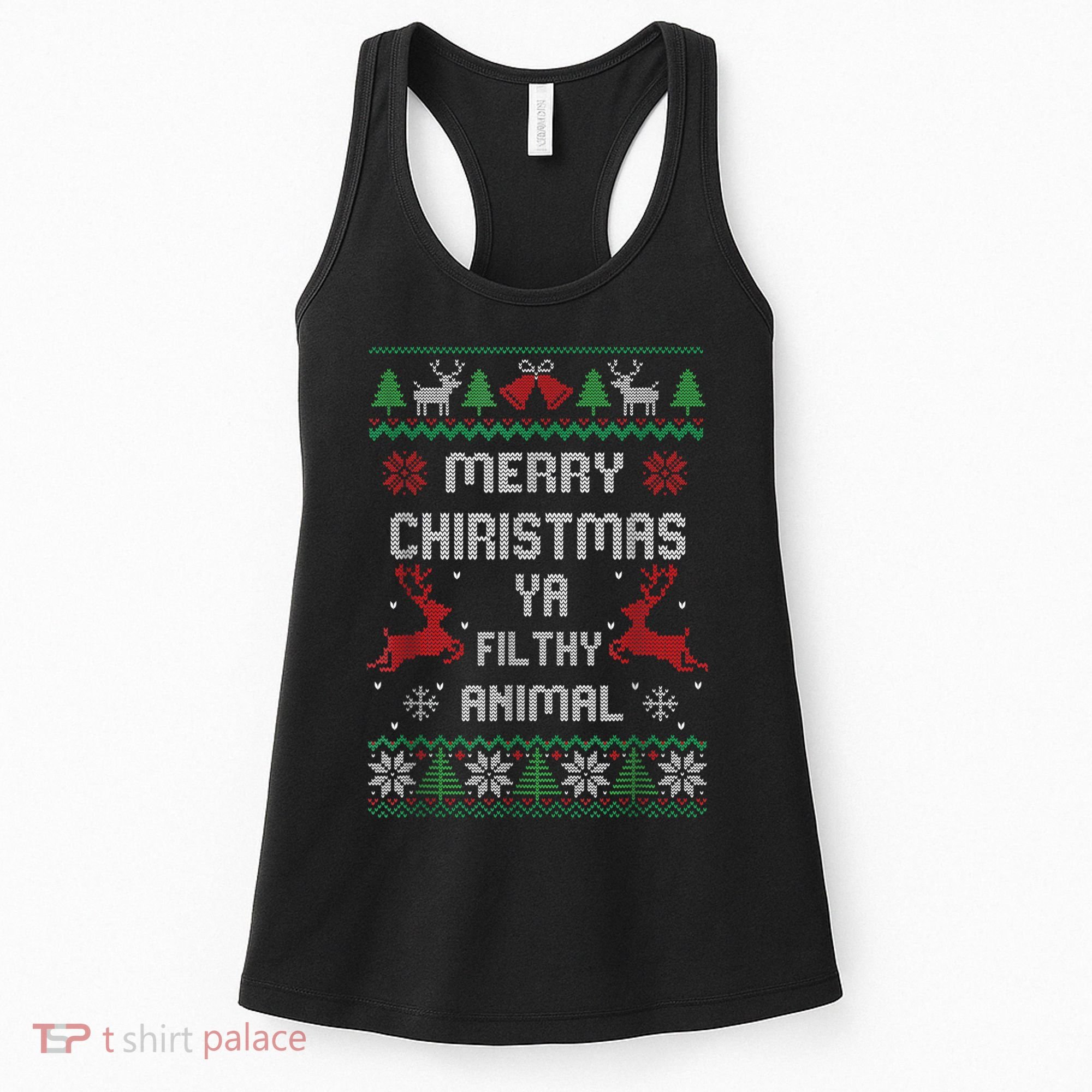 Merry Christmas Animal Filthy Ya Women's Tank Top