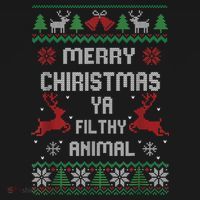 Merry Christmas Animal Filthy Ya Baby Bodysuit thumb 2