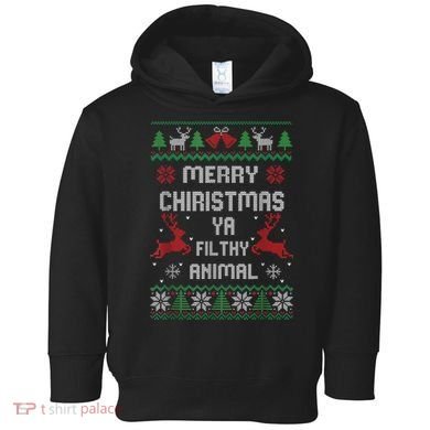 Merry Christmas Animal Filthy Ya Toddler Hoodie