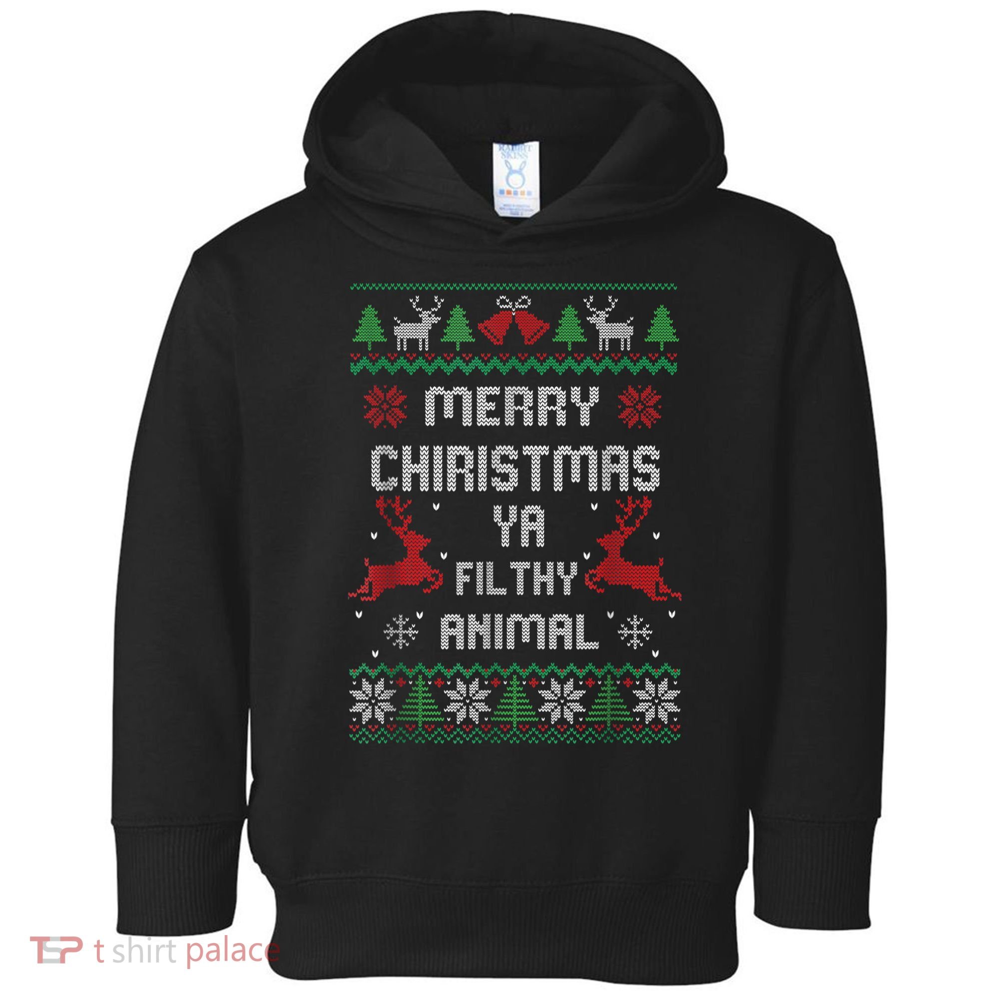 Merry Christmas Animal Filthy Ya Toddler Hoodie