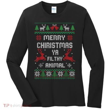 Merry Christmas Animal Filthy Ya Women's Long Sleeve Shirt