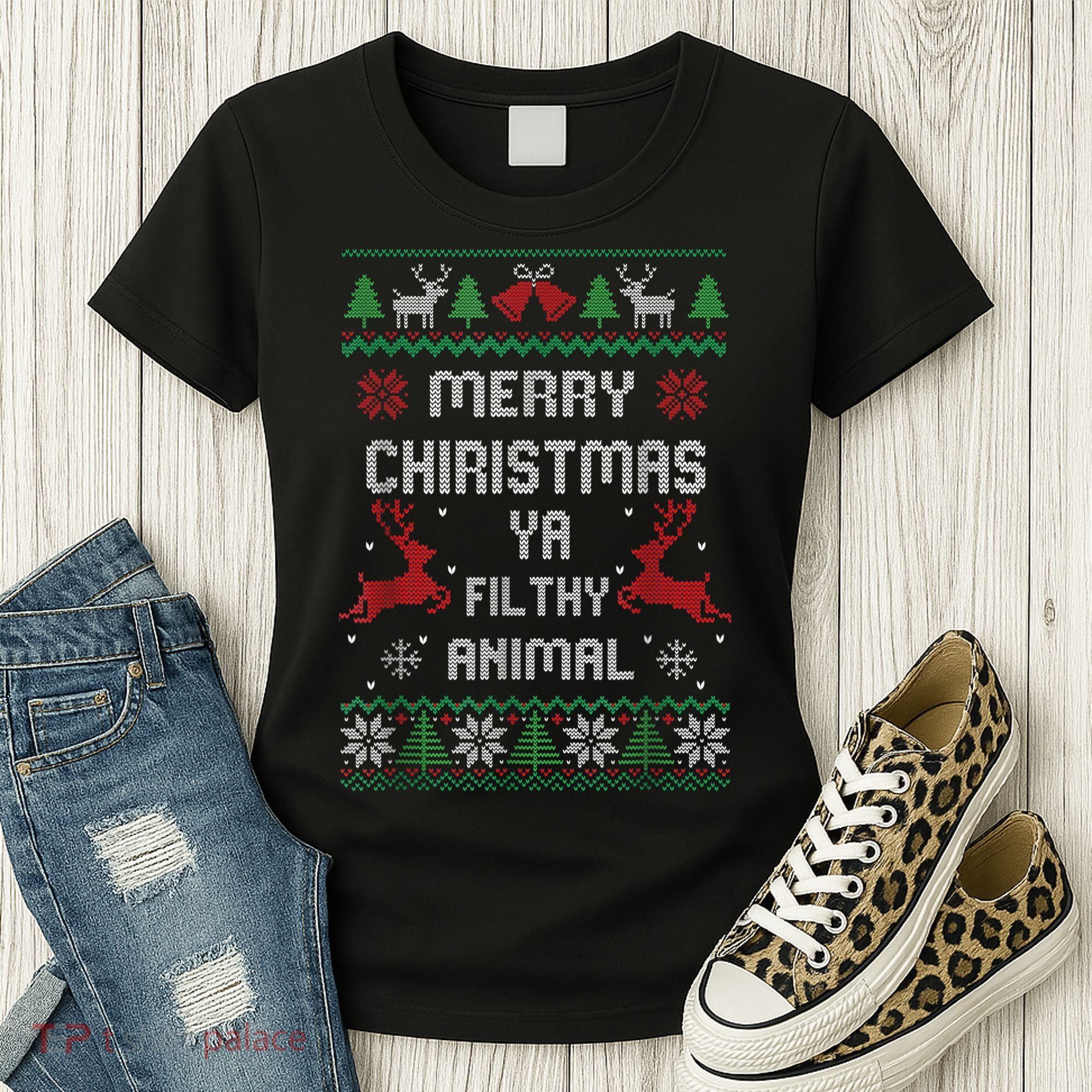 Merry Christmas Animal Filthy Ya Women's T-Shirt