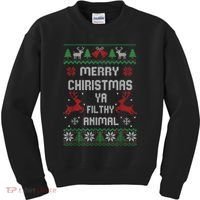 Merry Christmas Animal Filthy Ya Kids Sweatshirt thumb 0