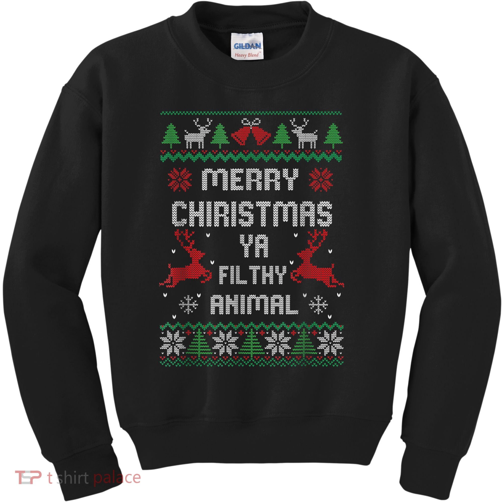 Merry Christmas Animal Filthy Ya Kids Sweatshirt