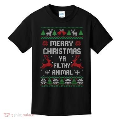 Merry Christmas Animal Filthy Ya Kids T-Shirt