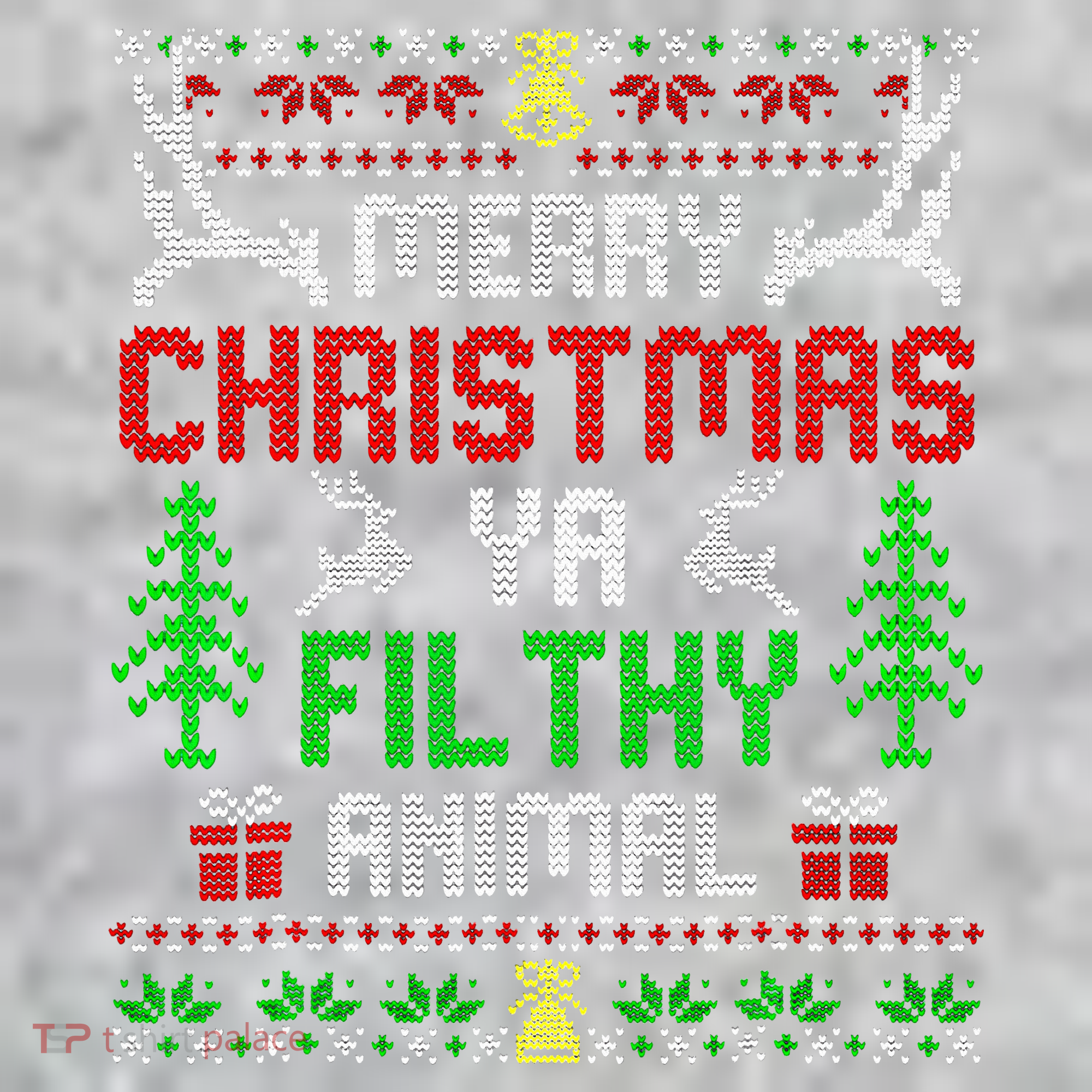 Merry Christmas Animal Filthy Ya  The Baniff Cuffed Pom Beanie