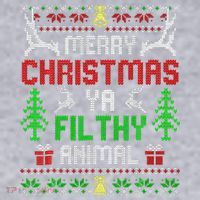 Merry Christmas Animal Filthy Ya  Women's Racerback Cropped Tank thumb 2