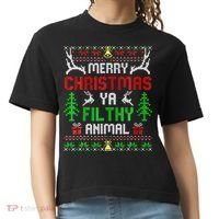 Merry Christmas Animal Filthy Ya  Comfort Colors Boxy T-Shirt thumb 0