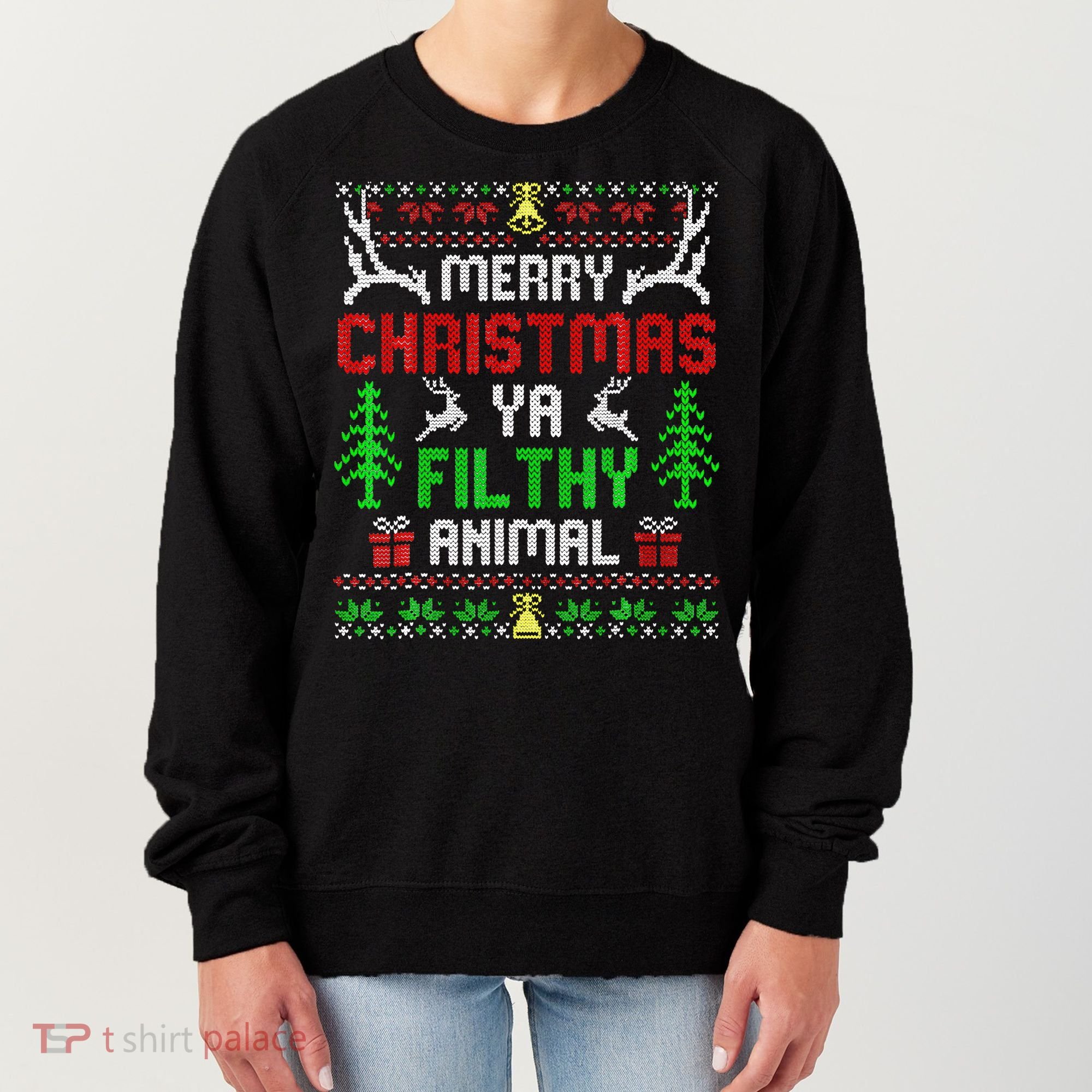 Merry Christmas Animal Filthy Ya  Women's Sweatshirt