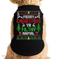Merry Christmas Animal Filthy Ya  Doggie Tank thumb 0