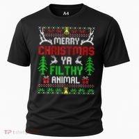 Merry Christmas Animal Filthy Ya  Cooling Performance Crew T-Shirt thumb 0