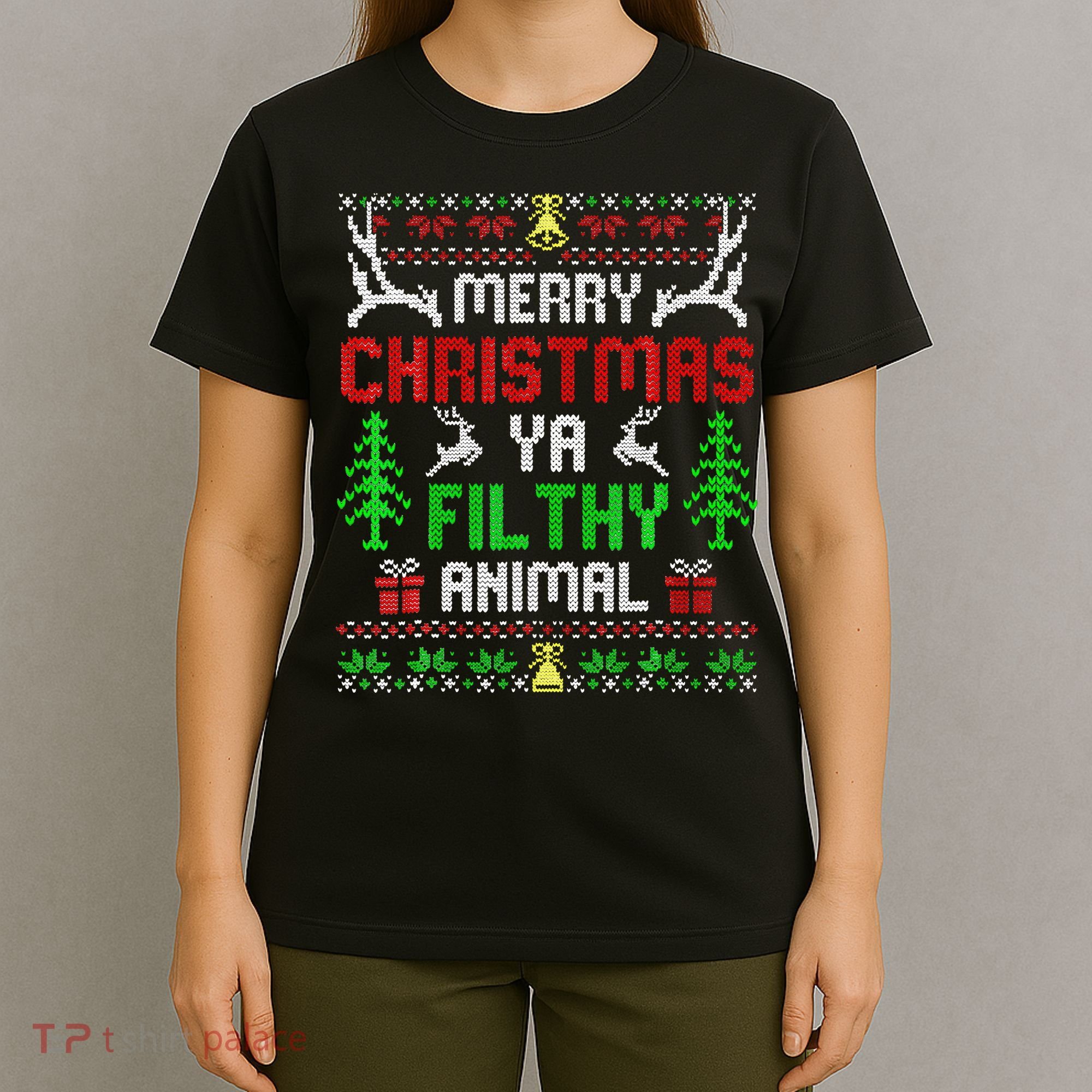Merry Christmas Animal Filthy Ya  T-Shirt