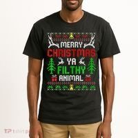 Merry Christmas Animal Filthy Ya  Tall T-Shirt thumb 2