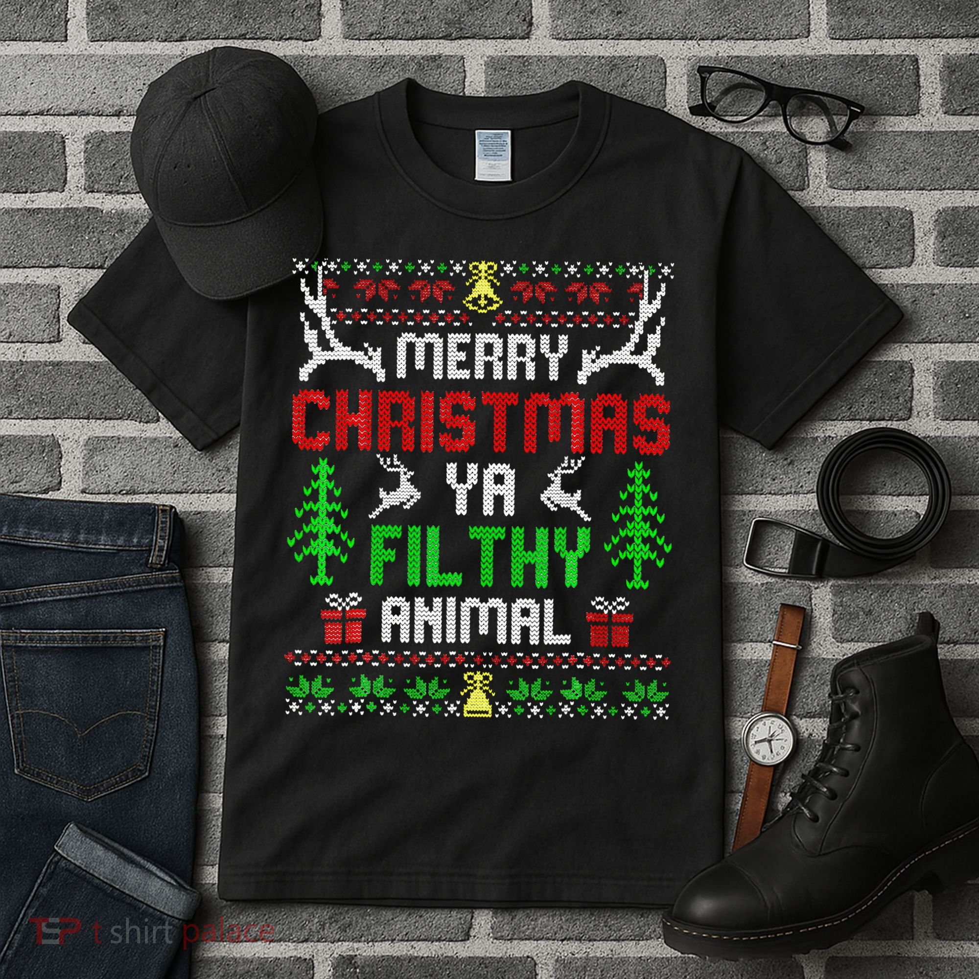Merry Christmas Animal Filthy Ya  Tall T-Shirt