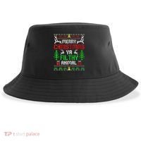 Merry Christmas Animal Filthy Ya  Sustainable Bucket Hat thumb 0
