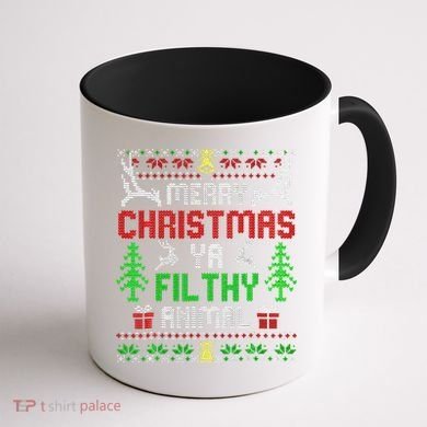 Merry Christmas Animal Filthy Ya  Coffee Mug back
