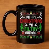 Merry Christmas Animal Filthy Ya  11oz C Handle Ceramic Mug thumb 4