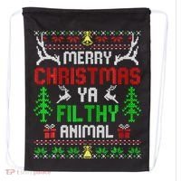 Merry Christmas Animal Filthy Ya  Drawstring Bag thumb 0
