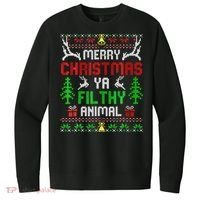 Merry Christmas Animal Filthy Ya  V.I.T. Fleece Crew Sweatshirt thumb 0