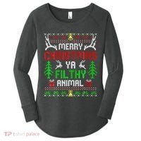 Merry Christmas Animal Filthy Ya  Women's Perfect Tri Tunic Long Sleeve Shirt thumb 0