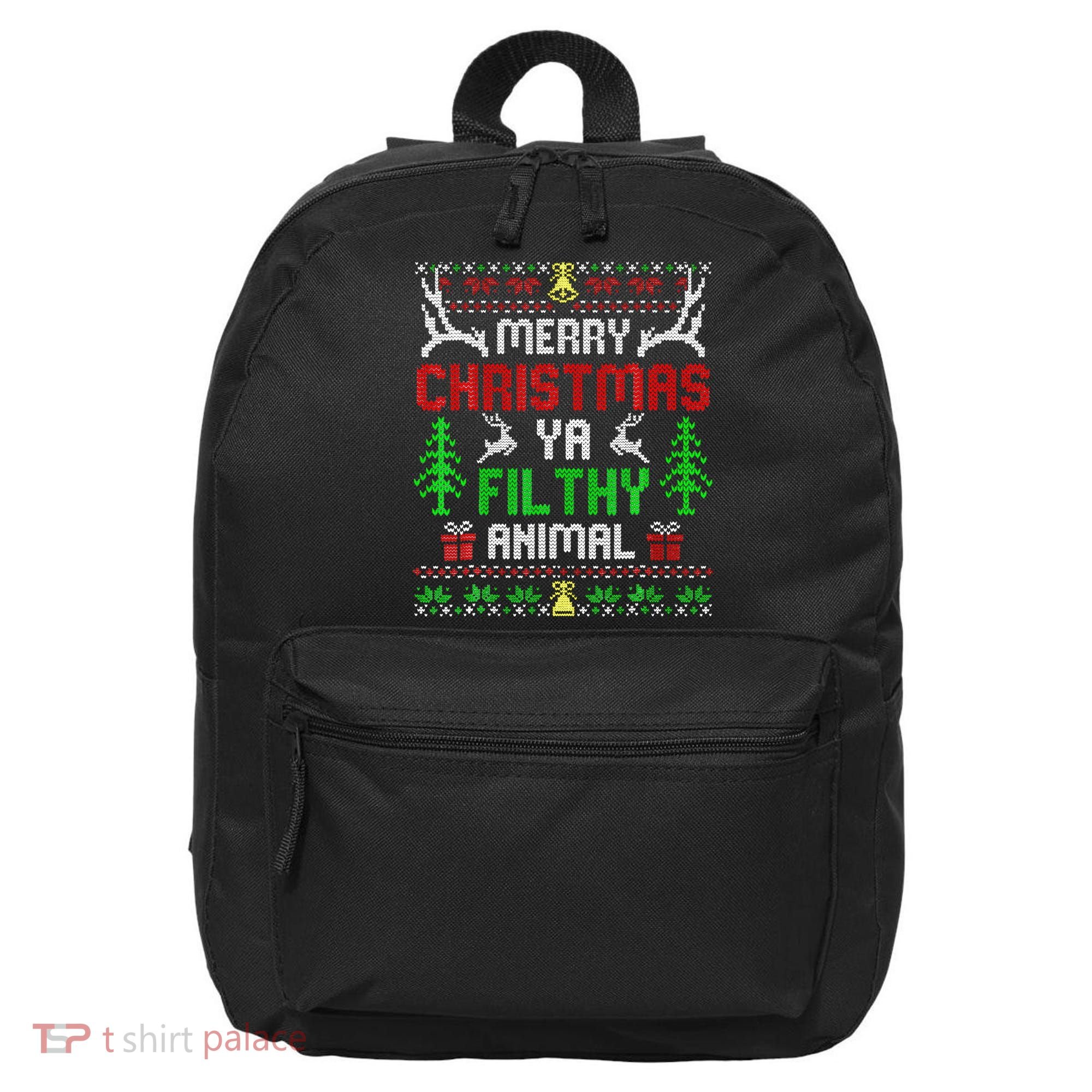 Merry Christmas Animal Filthy Ya  16 in Basic Backpack