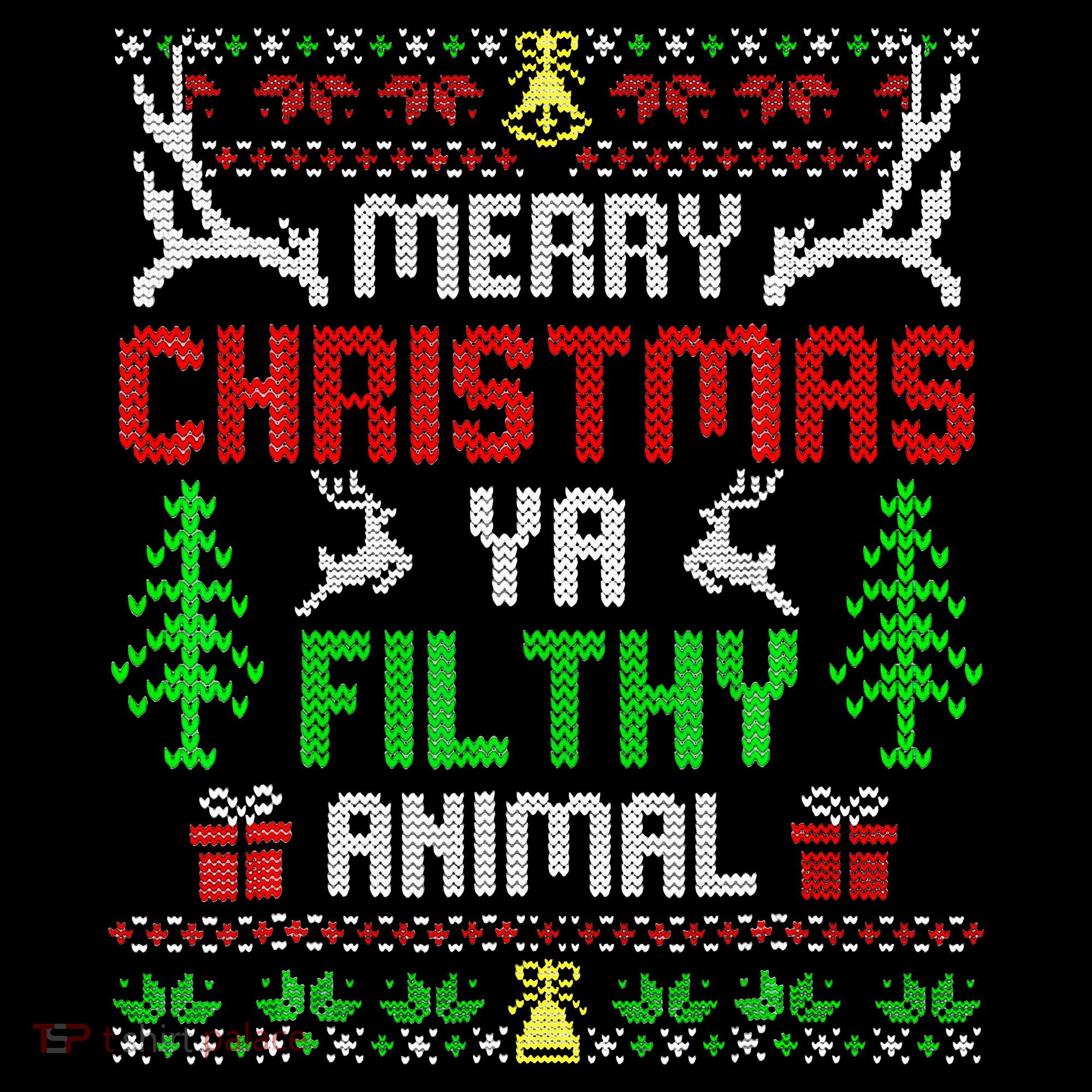 Merry Christmas Animal Filthy Ya  Women's Hoodie