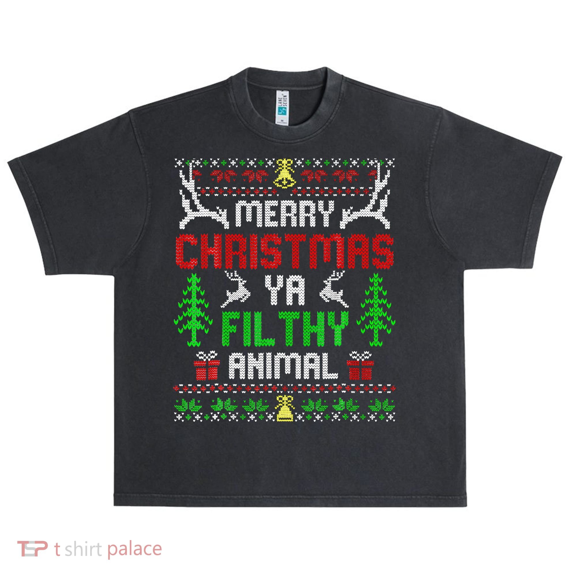Merry Christmas Animal Filthy Ya  Urban Oversized Heavyweight T-Shirt