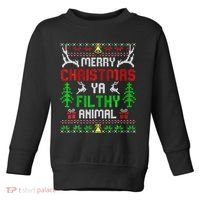 Merry Christmas Animal Filthy Ya  Toddler Sweatshirt thumb 0