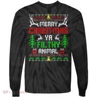 Merry Christmas Animal Filthy Ya  Tie-Dye Long Sleeve Shirt thumb 0