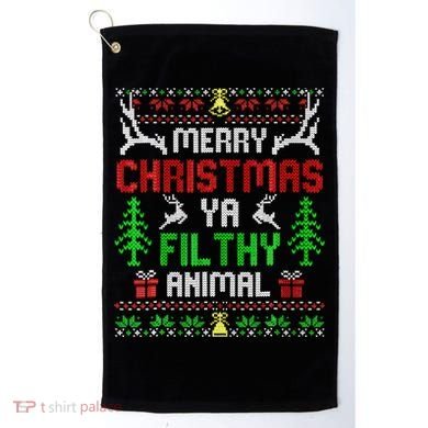 Merry Christmas Animal Filthy Ya  Golf Towel