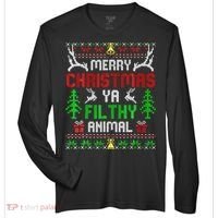 Merry Christmas Animal Filthy Ya  Zone Performance Long-Sleeve T-Shirt thumb 0