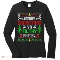 Merry Christmas Animal Filthy Ya  Women's Long Sleeve Shirt thumb 0