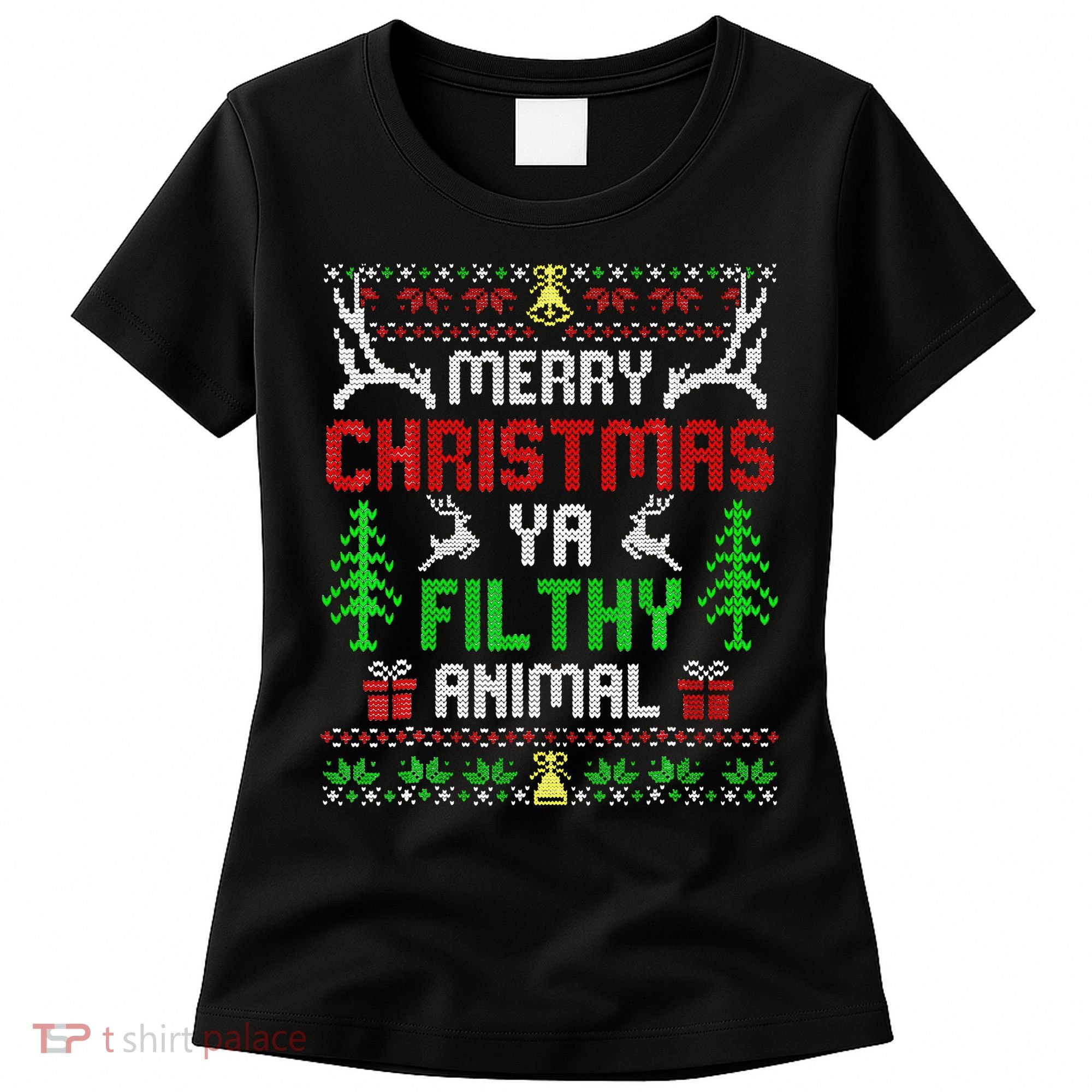 Merry Christmas Animal Filthy Ya  Women's T-Shirt