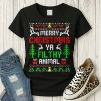 Merry Christmas Animal Filthy Ya  Women's T-Shirt thumb 3