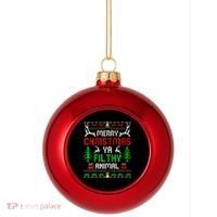 Merry Christmas Animal Filthy Ya  Plastic Christmas Ball Ornament thumb 0