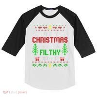 Merry Christmas Animal Filthy Ya  Kids Colorblock Raglan Jersey thumb 0