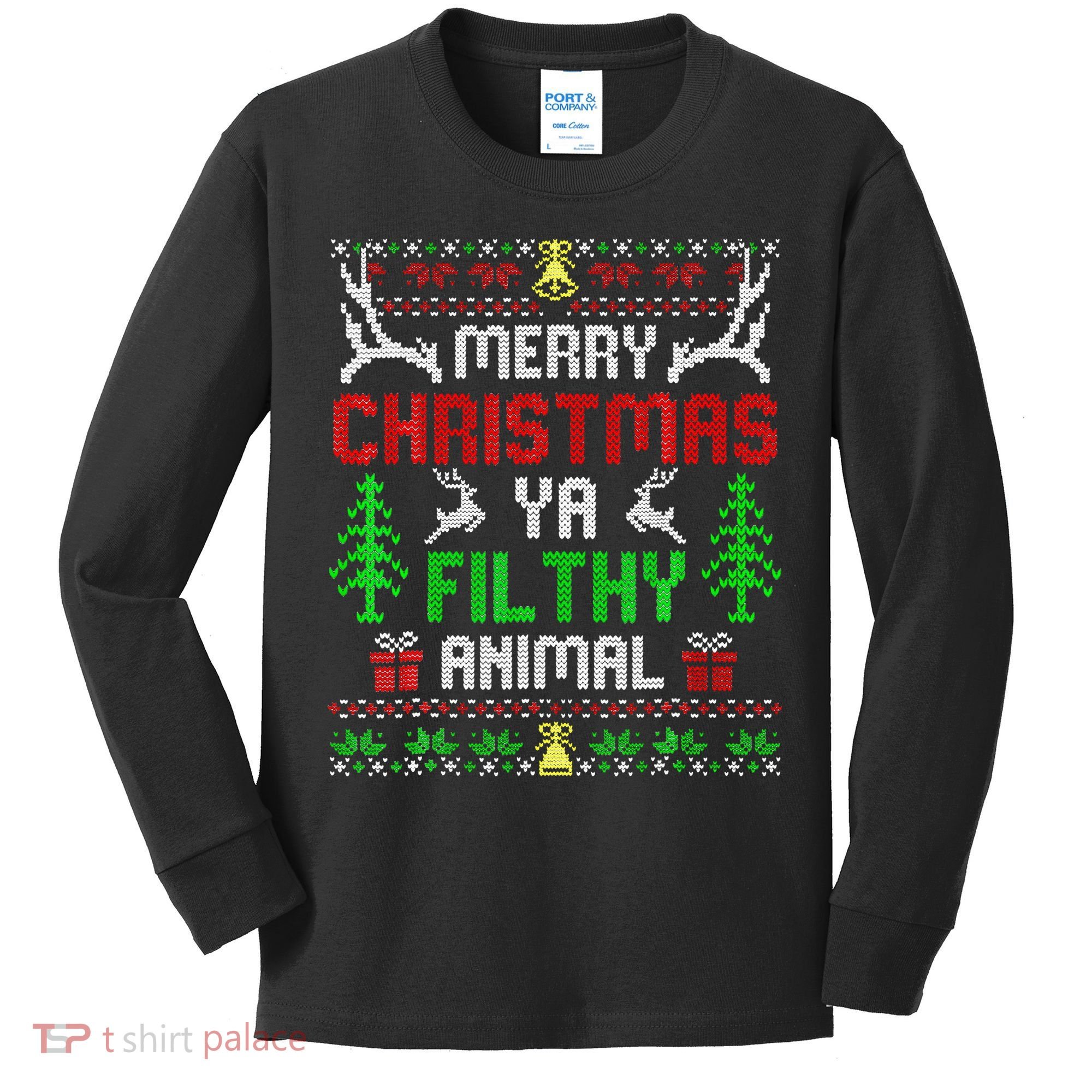 Merry Christmas Animal Filthy Ya  Kids Long Sleeve Shirt