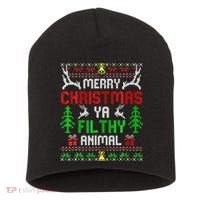 Merry Christmas Animal Filthy Ya  Short Acrylic Beanie thumb 0